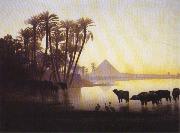 Theodore Frere Along the Nile at Giza Spain oil painting artist